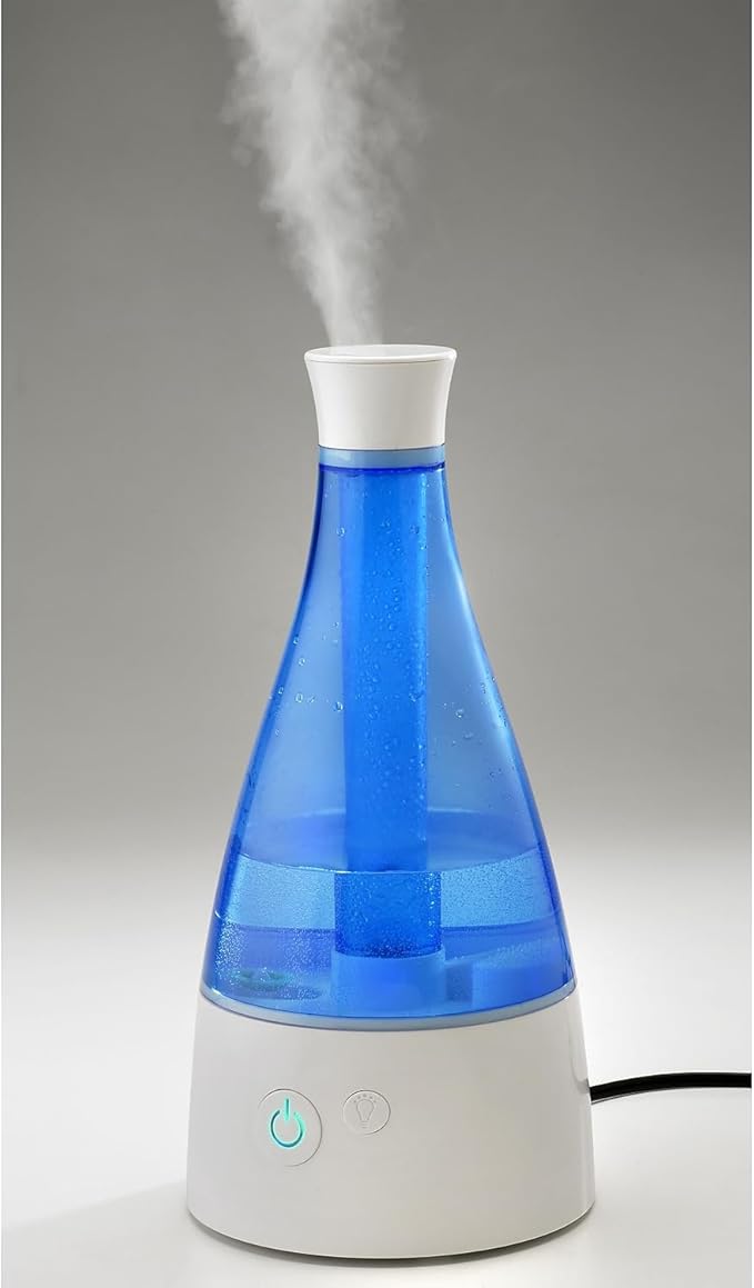 PureGuardian Ultrasonic Cool Mist Humidifier, 30 Hrs. Run Time, 0.5 Gal. Tank Capacity, 350 Sq. Ft. Coverage, Small Rooms, Quiet, Filter Free, Silver Clean Treated Tank, H940AR