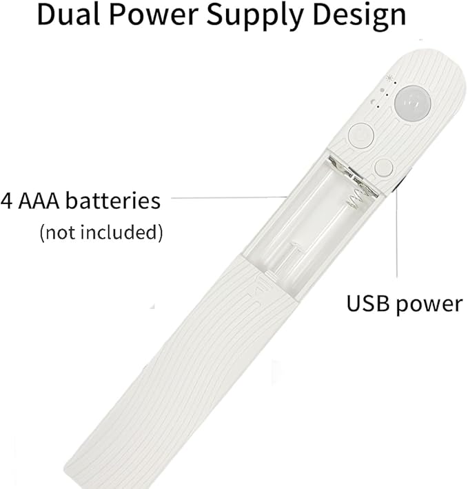 5V Motion Sensor COB LED Strip Lights,Time-Delay and Brightness Adjustable,Two Power Supply Options: Batteries(Not Included) or USB,9.84FT/3M,Cool White 6500K,320LEDs/M,for Kitchen Cabinet
