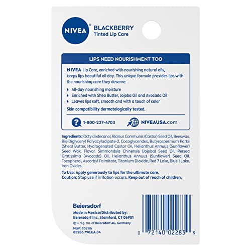 Lip Balm Hydrating, 0.17 Oz, Bundled with Westlake Art Makeup Cleansing Cloth, Enriched with Avocado & Jojoba for Soft, Smooth Lips, Hydrating Lip Balm, Blackberry Scent, Lip Balms & Moisturizers~ [P
