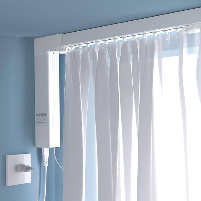 Motorized Curtain Rods with Remote | Matter-Certified WiFi Electric Curtains Compatible with Apple Home, Alexa, Google Assistant, SmartThings | Automatic Curtain Opener (6.1m (240.2inch))