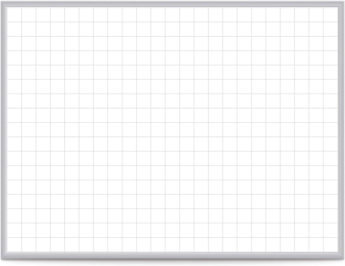 Ghent Grid 3'x4' Magnetic Whiteboard, Aluminum Frame, 2" Grid Squares (GRPM322G-34)