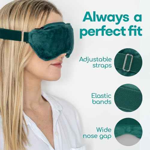Medi Grade 2-in-1 Heat and Cooling Eye Mask - Microwave Activated Heated Eye Mask for Dry Eyes, Styes and Blepharitis and integrated Cooling Eye Mask for Puffy Eyes, Dark Circles or Migraines