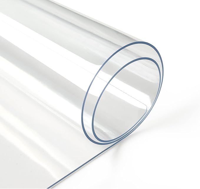 Deep Dream 1.5mm Clear Desk Cover Protector, 12×48 Inch Clear Table Protector, Rectangular Vinyl Desk Pad, PVC Plastic Table Cover for Office, Dresser, Night Stand, Computer & Writing Desk Tabletop
