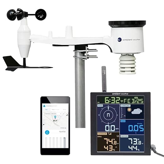 Ambient Weather WS-1965 WiFi Weather Station w/Remote Monitoring and Ambient Weather Network Access and AWN+ Included