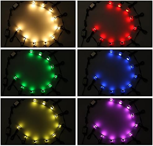 Smart LED Deck Light Kits - 20 Pack of 1.77" Low Voltage Recessed RGBW Deck Lights IP67 Waterproof for Outdoor Landscape Lighting on Steps, Floors & Pathways, Compatible with Alexa & Google Assistant