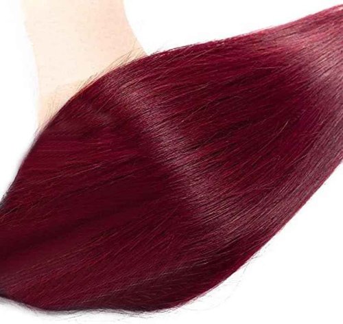 Vinmdonm 18 20 22 inch Burgundy Bundles Human Hair 99J Straight 3 Bundles 8A Brazilian Virgin Hair Extensions 99J Bundle 300g