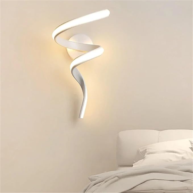 Modern Minimalist LED Wall Lamp Home Indoor Decor Wall Sconce for Living Room Bedroom Bedside Lustres Backgroud Light Decoration(Warm White,A-White)