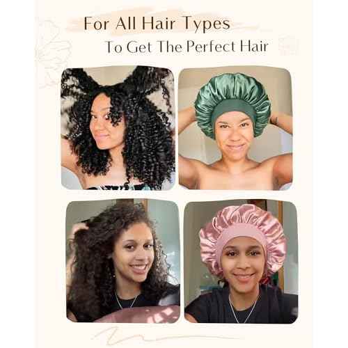 YANIBEST Silk Bonnet for Sleeping Women, Double Layer Hair Satin Bonnets with Elastic Band, Sleep Cap Curly Natural Hair