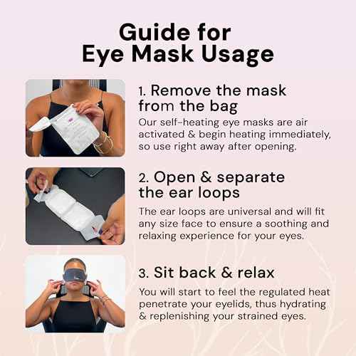 Glitch Self Heating Eye Mask - Steam Eye Mask for Dry Eyes, Soothing Relief, Stress Reduction - Disposable Warm Eye Compress Moist Heat
