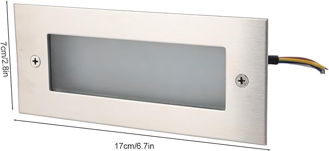 LED Step Light, Step Light, Aluminum Alloy Stair Wall Light 500lm 85 to 265V for Indoor Outdoor Use, 3000K Warm White Light, IP65 Rated, Long Lifespan