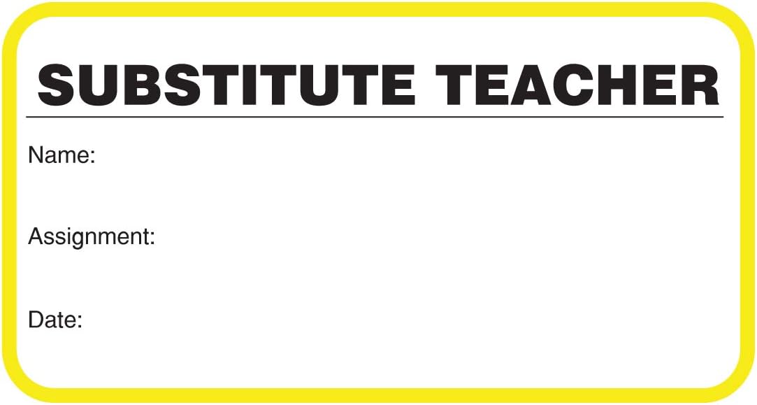 Standard Visitors Badges in Books, Substitute Teacher Sign-in Books with Security Badges, 500/Book (Yellow)