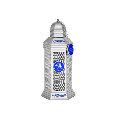Al Haramain 50 Years Platinum Oud for Unisex Eau de Parfum Spray, 3.4 Ounce Limited Edition