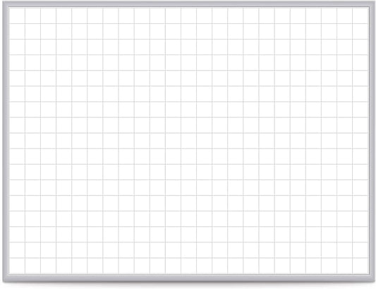 Ghent Grid 2'x3' Magnetic Whiteboard, Aluminum Frame, 2" Grid Squares (GRPM322G-23)