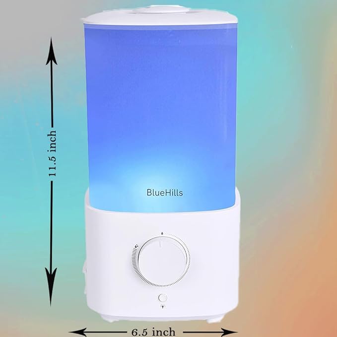 BlueHills Premium Set of Two Large 4000 ML Tall and 2300 ML XL Essential Oil Diffusers Humidifier Combo for Large Room Home with Décor LED Lights Great Gift – Value Pack of White