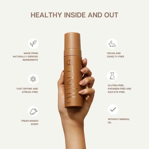 Nuda Dark Self-Tanning Mousse and Dark Face Tan Water Bundle