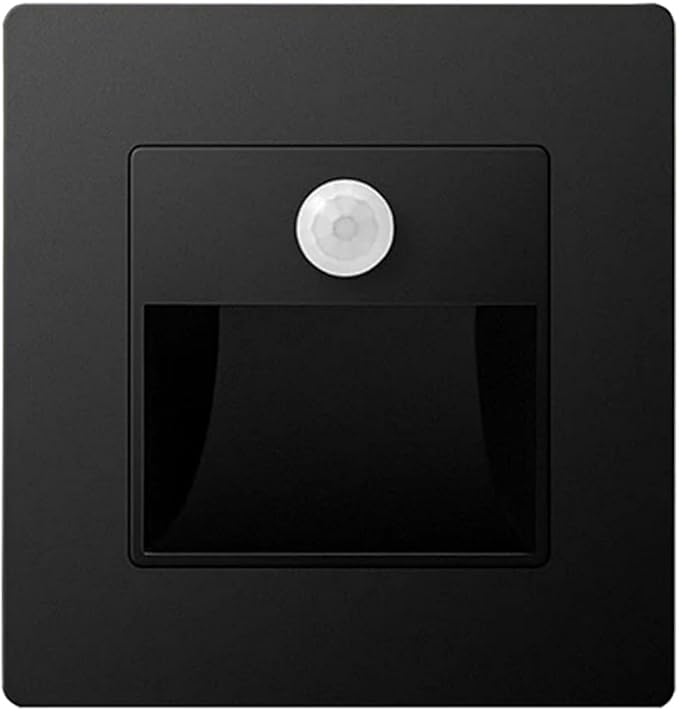1 Pack Recessed Motion Sensor Light Indoor LED Night Lamp Sensor Intelligent Wall Light for Hallway, Kitchen, Hallway, Bedroom, Bathroom, Stairs