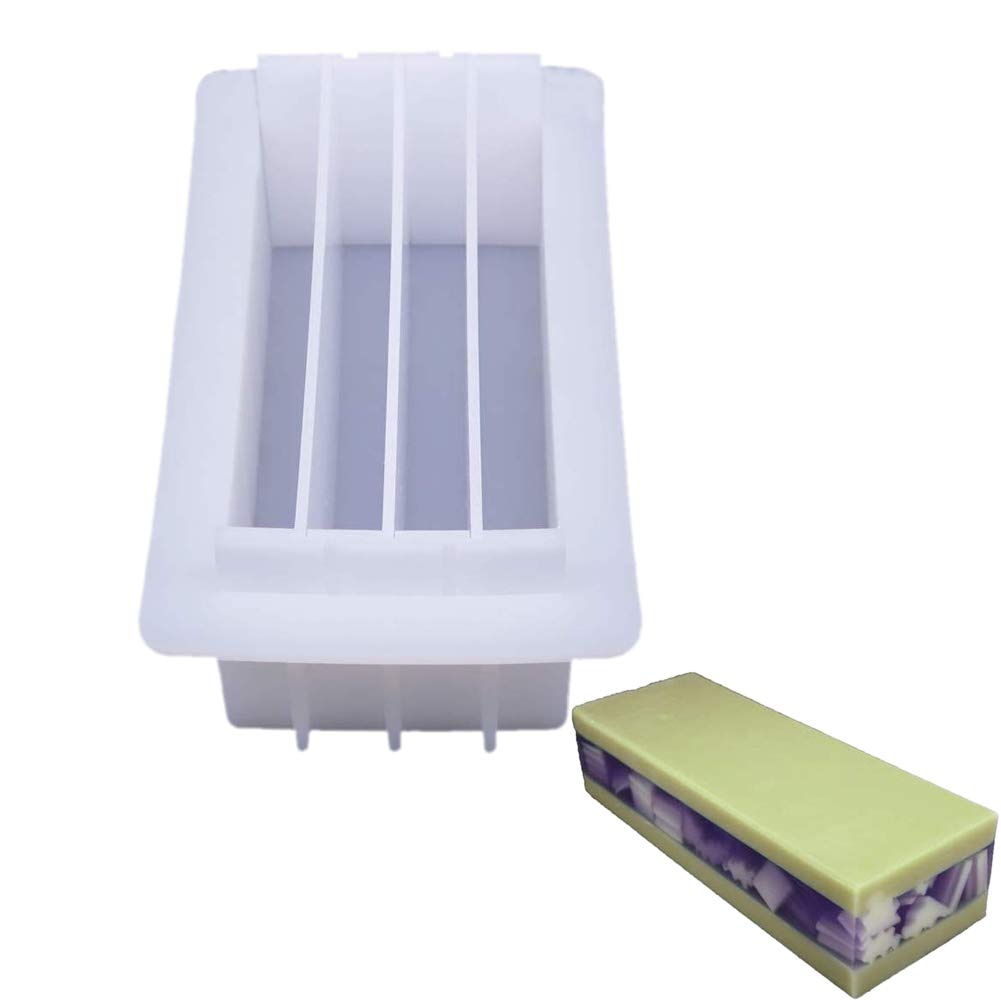 JOONOR Silicone Loaf Soap Mold Dividers 8" Acrylic Partition Clapboard Rectangular White Mould DIY Handmade Swirl Making Tool"