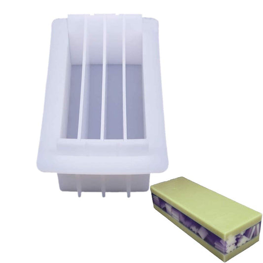 JOONOR Silicone Loaf Soap Mold Dividers 8" Acrylic Partition Clapboard Rectangular White Mould DIY Handmade Swirl Making Tool"