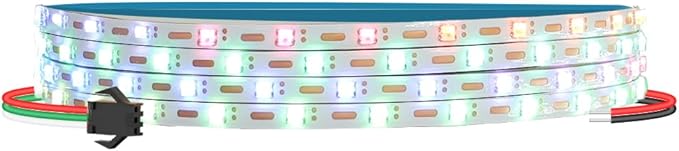 6.5FT WS2812B WS2812 3mm Ultra Narrow LED Strip,DC5V 100LEDs/m Individually Addressable Dream Color Flexible Smart Light Tape for Bedroom,Kitchen,Stage,TV Backlight(No Adapter or Controller)