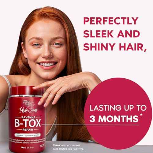 I Belli Capelli Ravenna Hair Treatment Kit- 1kg/35.02 oz B-tox Hair Mask + 300ml/10.1 fl.oz Anti-Residue Shampoo- Repair & Clarifying Shampoo for Longer Effect