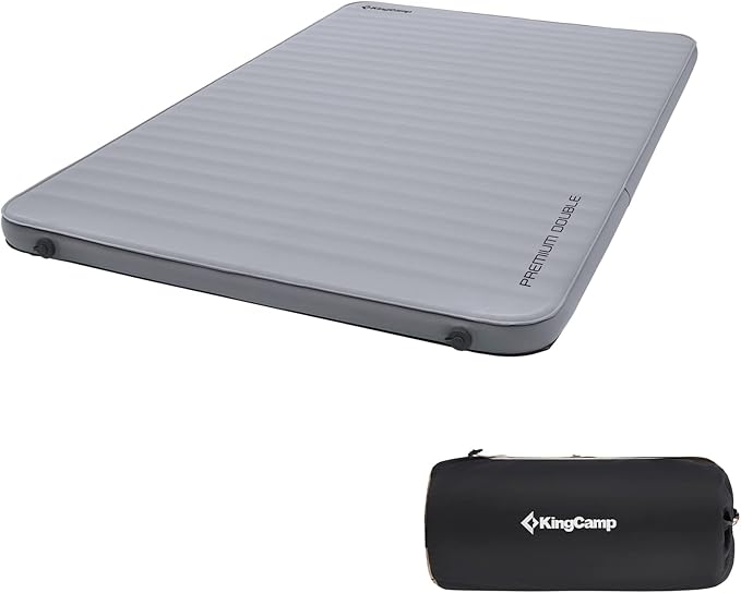 KingCamp Luxury 3D Insulated Double Self Inflating Camping Sleeping Pad, Portable Large Thick Self Inflatable Foam Air Mattress