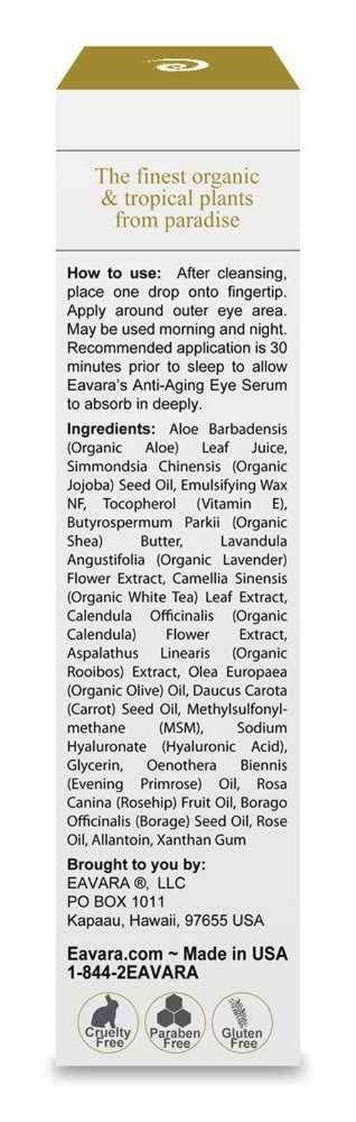 Organic Anti Aging Daily Moisturizer Cream and Anti Aging Eye Cream
