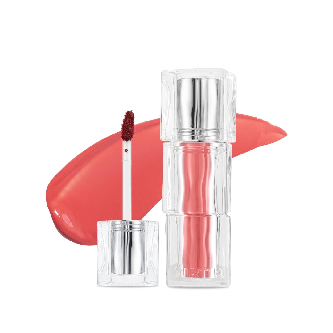 TIRTIR [*Mini Size Waterism Tinted Lip Gloss #02 Merry Coral, 0.06 Fl Oz â Kiss Ready Lipgloss, 12H Long Lasting Non Sticky Natural Tinted Glow Korean Multiuse Cheek and Lip Tint for Women gift
