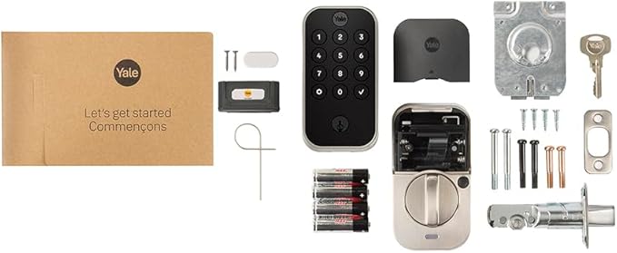 Yale Security Assure Lock 2 Deadbolt, Satin Nickel Keyed Smart Entry Door Lock with Wi-Fi Connected Keypad for Code Entry and Remote Access, YRD410-WF1-619