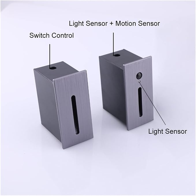 3W Light Control Motion Sensor LED Wall Lamp Stair Light Waterproof IP42 Corner Wall Lights Stairs Step Stairway Hallway Lamps(Warm,White with Sensor)