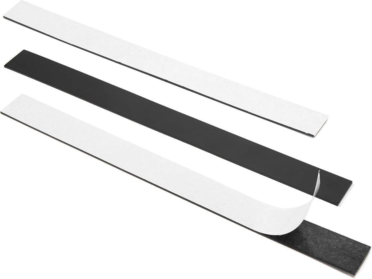 Rammos Magnetic Strips with Adhesive Backing 3 Pack(Each 12 inches x 1 inch) Extra Strong and Heavy Duty Adhesive Magnetic Strips for Tools, Knifes, and Crafts