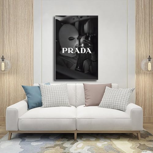 Dehub Black And White Luxury Poster for Home Office Decoration Chic Fashion Canvas Prints for Wall Aesthetic Perfect Gifts for Birthday Party Unframe-style 20x30inch(50x75cm)