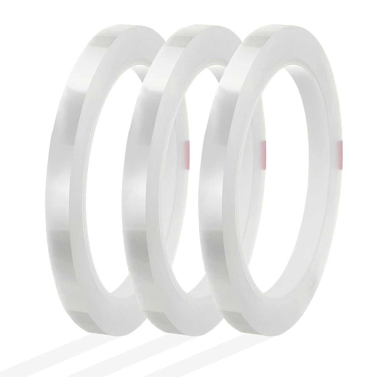 MECCANIXITY Whiteboard Tape 5/16" x 72 Yard Pinstripe Graphic Chart Line Grid Marking Tapes for Classroom Office Dry Erase Board Art, Clear, Pack of 3