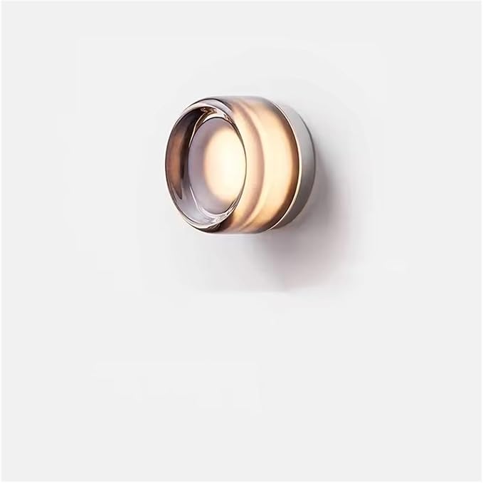 Modern LED Wall Lamp - Amber Jelly Decor Sconce for Living Room, Study, Dining Room & Corridor - Smokey Grey Fixture, Stylish Home Decor Lighting Solution