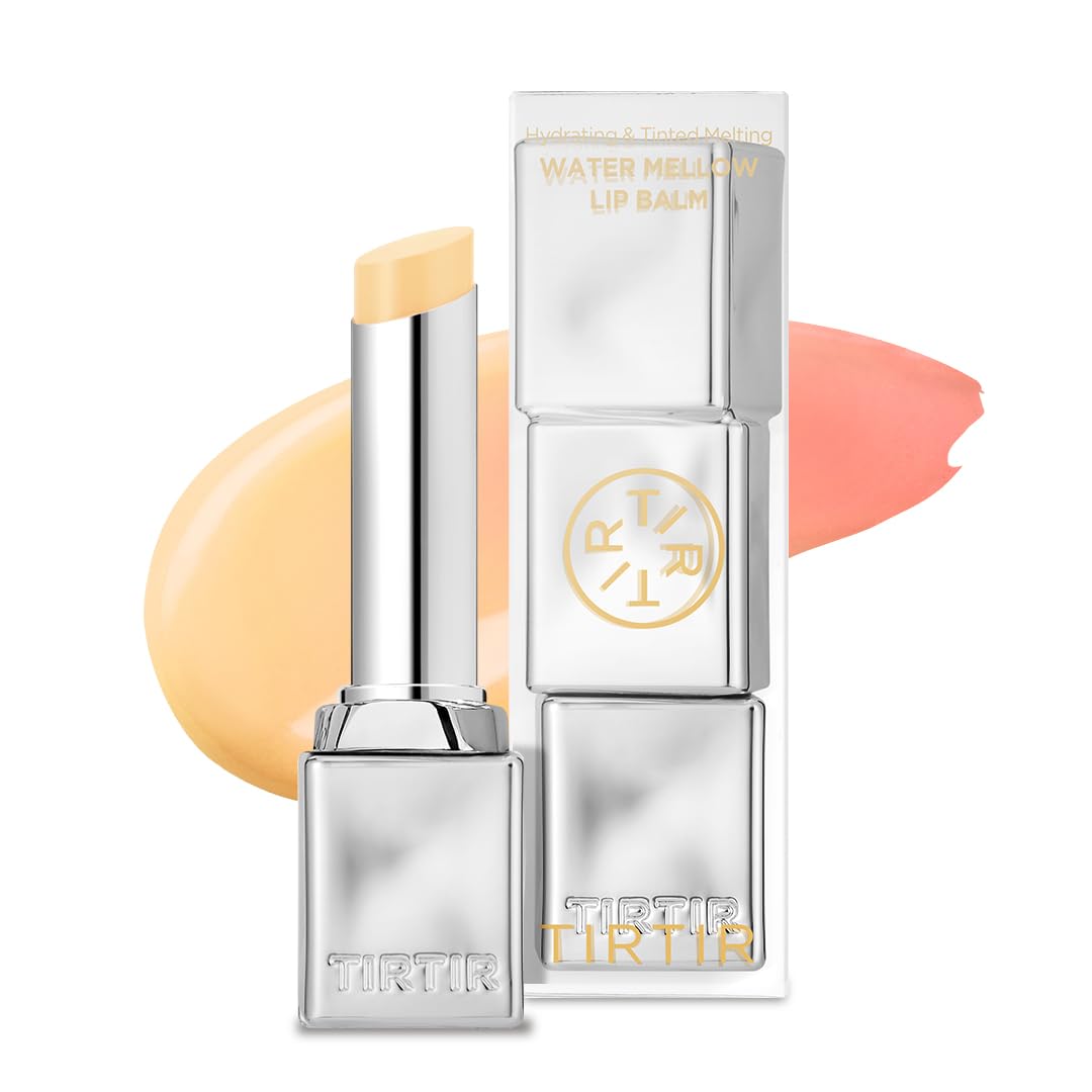 TIRTIR Water Mellow Lip Balm, 03 Peach Lemony, 0.11 Fl Oz â pH Color Changing Organic Korean Lip Care, Lightweight Deep Hydration Lip Moisturizer for Women Men, Paraben Free