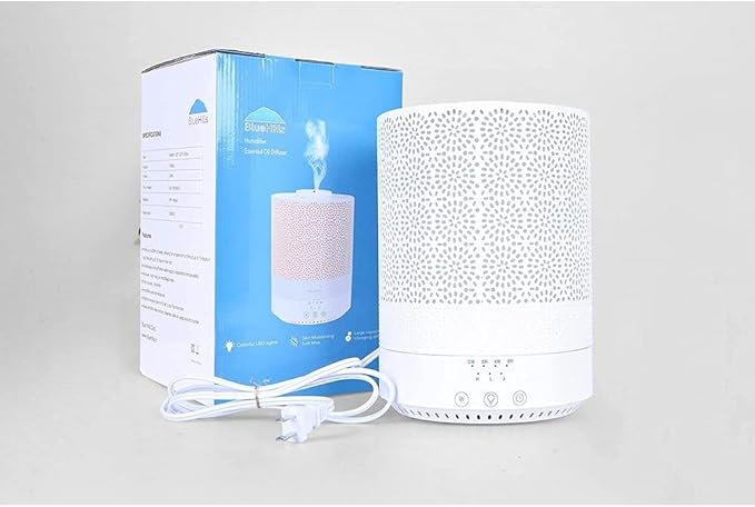 BlueHills Premium Large 3000 ML and 2500 ML XL Essential Oil Diffusers Humidifier Combo Set of 2 for Large Room Home with Décor LED Lights Great Gift – Value Pack of White