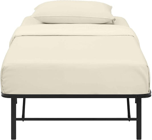 NON Sticky cotton 4 PC Cot Size Sheets Set 32x75,100% Fitted Cot Sheet- Perfect Narrow Twin/Rv Bunk/Camping Cot/Guest Bed Replacement,Sheets Cot Bunk Bed-Fits Upto 4-8'' Deep Mattress- Ivory Solid