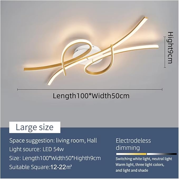 Smart Home Led Pendent Light Living Room Bedroom Study Room Hanging Light Black/Gold Art Decoration Chandelier,Modern