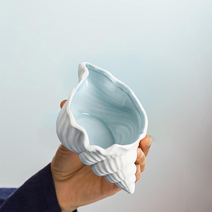 Conch Jewelry Dish Ceramic Jewelry Tray, Small Shell Jewelry Holder Dish Ring Plate, Beach Shell Ring Dish, Coastal Ocean Nightstand Decor Jewelry Plate Tray, Key Bowl Seashell Trinket Dish