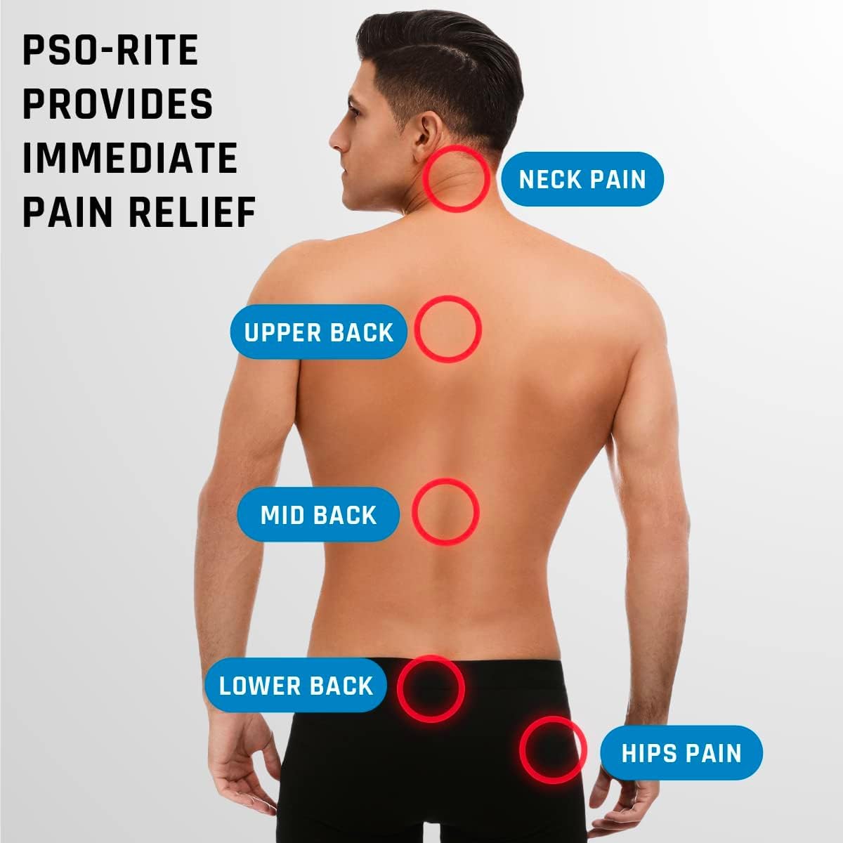 PSO-RITE Psoas Muscle Release and Deep Tissue Massage Tool - Massager Device for Back, Hip Flexor Relief and Recovery, Durable for Athletes, Physical Therapy, Trigger Point Pain- Night Black
