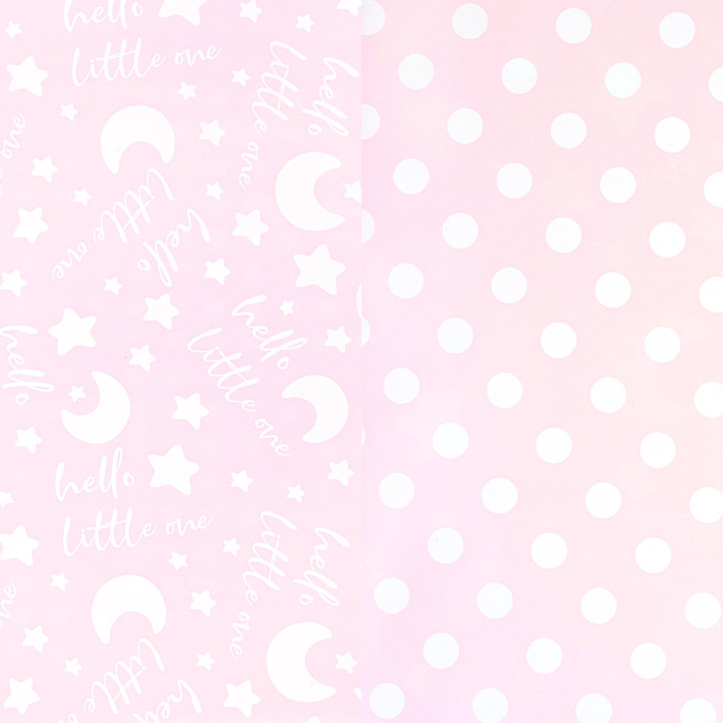 RUSPEPA Reversible Wrapping Paper Roll, Jumbo Roll, Baby Girl Pink and Dots Pattern for Baby Boy or Neutral Gift Wrapping, Kids' Birthday Party and Baby Shower, 30 Inches X 32.8 Feet