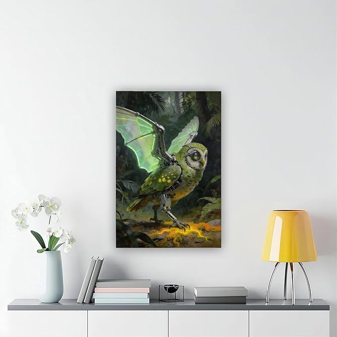 Framed Cyber Fantasy Wall Art for Living Room And Home Office Modern Sci Fi Nature Inspired Decor 24x36inch(60x90cm)