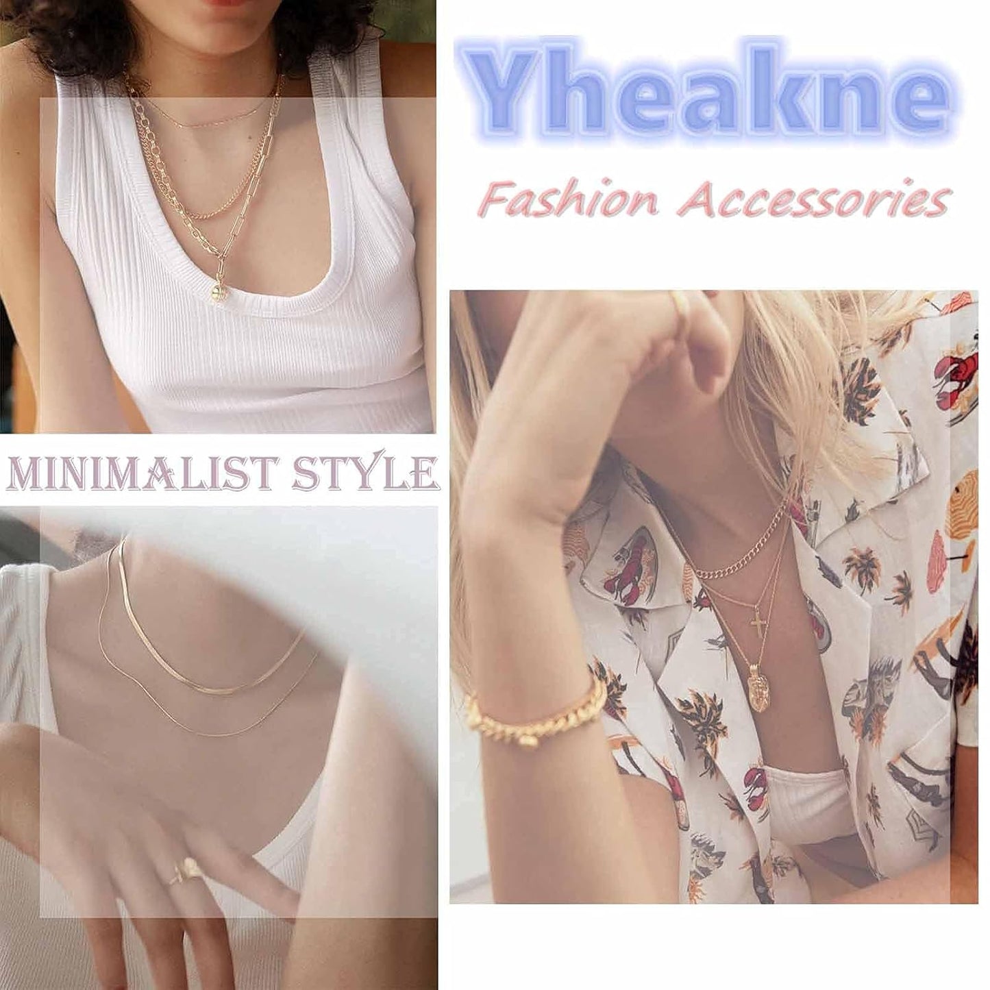 Boho Crystal Drop Necklace Gold Crystal Tassel Y Necklace Chain Vintage Long Drop Chain Necklace Minimalist Necklace Chain Jewelry for Women and Girls Gifts