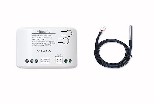 Tuya WiFi Intelligent Temperature Sensor | 85-250V Dry Contact Relay | Monitoring Intelligent Module | Device Sharing | Compatible with Alexa Google
