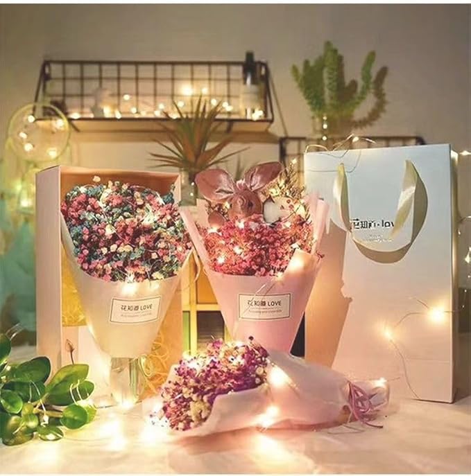 LED Fairy Lights Battery Operated String Lights Waterproof Silver Wire Firefly Lights for DIY Crafts Wedding Indoor Outdoor Christmas Patio Garden Decoration (Multicolor, 33FT-100LEDS)