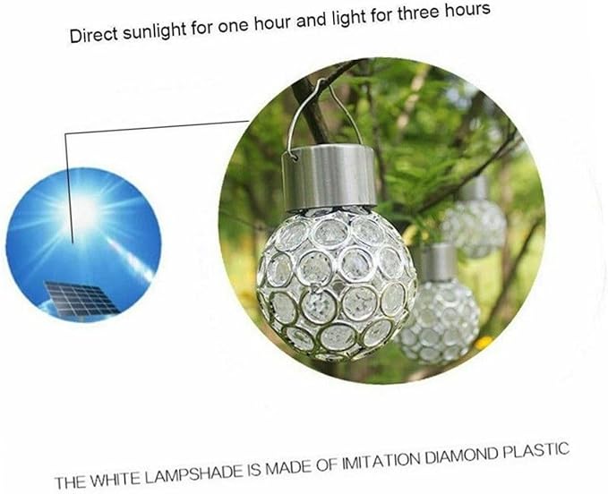 Mipcase 5pcs Solar Powered Lanterns Outdoor Decorative Hanging Lights Hanging Lamp Led Solar Garden Light Amorphous Silicon Panel