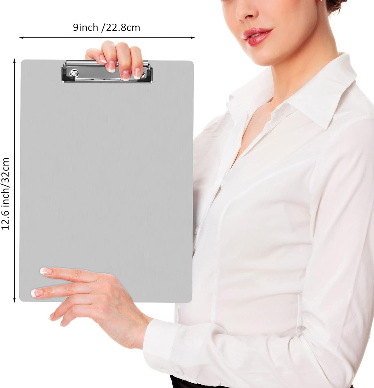 Epakh 12 Pieces Clipboard Bulks Metal Clipboard Aluminum Office Low Profile Clip Standard A4 Letter Size Metal Clip Board, Size 12.5 x 9 Inch