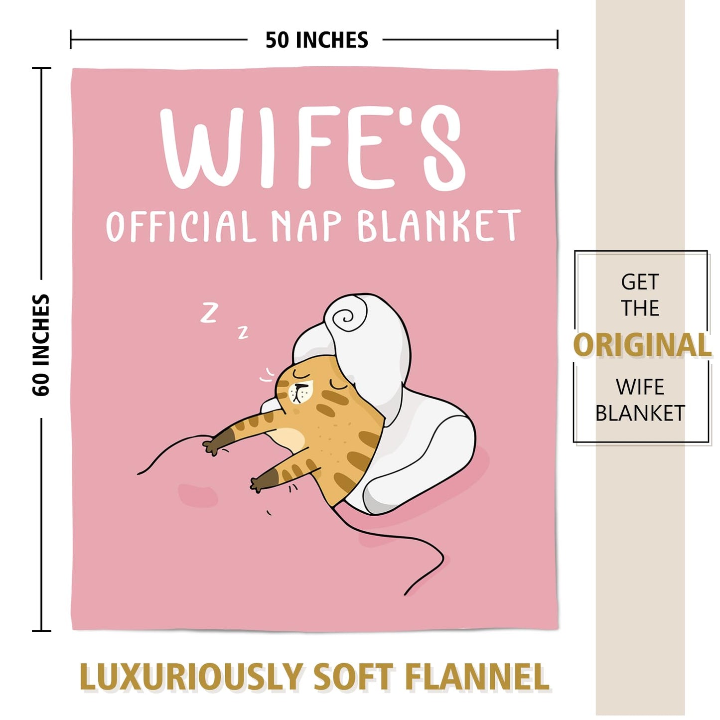 SteadStyle Gifts for Wife from Husband - Gifts for Her Blanket, Wife Birthday Gift Ideas, Wedding Anniversary Romantic Gift for Wifey, Valentine's Mother's Day Present for Her 60"X 50"