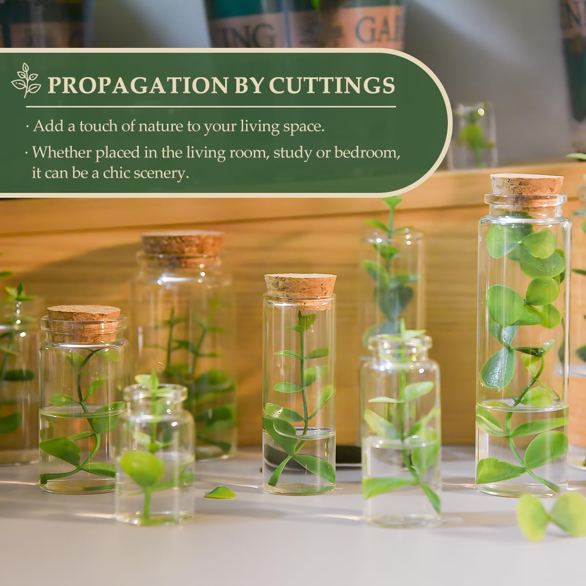 80-Pack 0.61 oz (18 ml) Glass Bottles & Test Tubes with Cork Stoppers – for Spell Jars, Spice Storage, DIY Favors, Travel Memories, Plant Propagation – Empty Recyclable Containers for Crafts, Kitchen