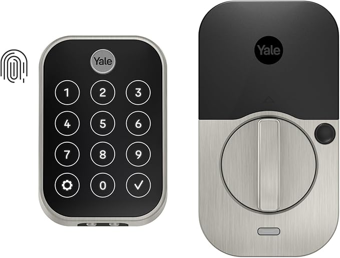 Yale Assure Lock 2 Touch Deadbolt, Satin Nickel Keyless Entry Door Lock with Touch Digital Keypad and Fingerprint Scanner, (No Wi-Fi), YRD450-F-BLE-619