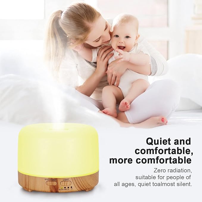 Air Humidifier, LED Essential Oil Diffuser Save Space with Color Changing Ambient Light for Home for Bedroom(#2)